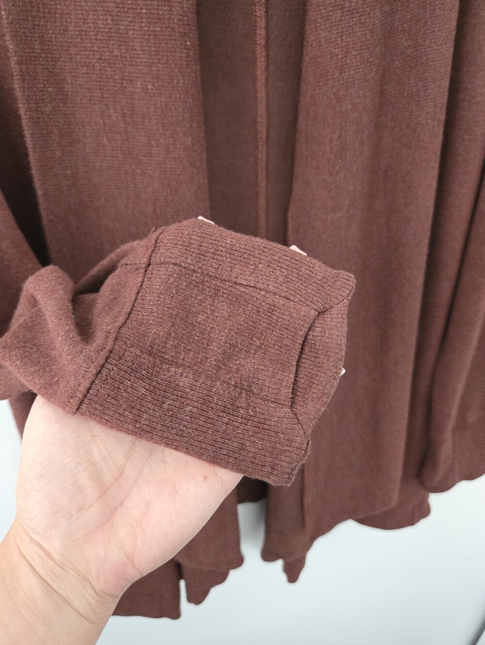 Athleta Open-Front Draped Cardigan in Rust Brown - Picture 4 of 10